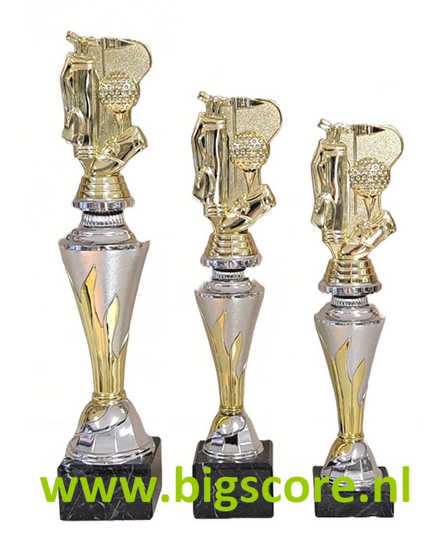 SPAUB 037 Golfbekerserie Goud-Zilver LAATSTE Serie OP=OP!!